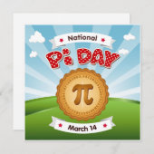 Verbreitung des Word-Pi-Tages Einladung (Vorne/Hinten)