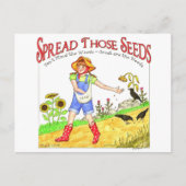 Verbreitung dieser Samen inspirierende Postkarte (Vorderseite)