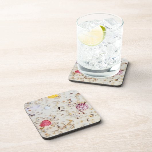 Verbreitung farbenfroher winziger Muscheln Getränkeuntersetzer (Rechte Seite)