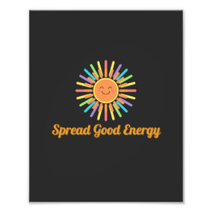 Verbreitung guter Energie Positives Retrodesign Fotodruck