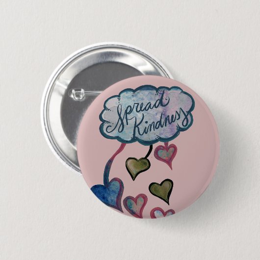 Verbreitung Kindness Liebe Cloud Art Button (Vorne & Hinten)