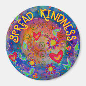 Verbreitung von Güte Inspirierend Zitatherzen Blum Magnet (Vorne)