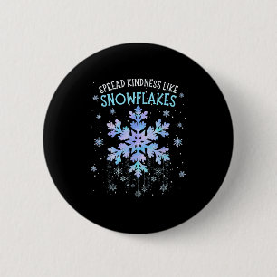 Verbreitung von Güte wie Schneeflocken Weihnachtsl Button