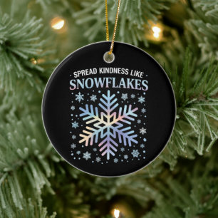 Verbreitung von Güte wie Schneeflocken Weihnachtsl Keramik Ornament