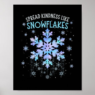 Verbreitung von Güte wie Schneeflocken Weihnachtsl Poster