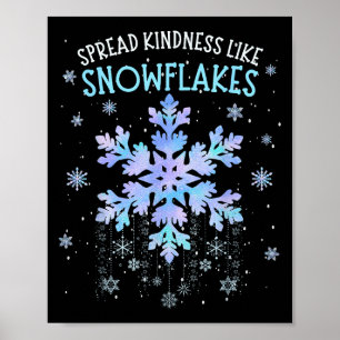 Verbreitung von Güte wie Schneeflocken Weihnachtsl Poster