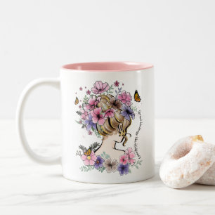 Verbreitung von Güte wie Wildblumen Zitat Zweifarbige Tasse