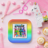 Verbreitung von Liebe nicht hassen | LGBTQI+ Pappteller (Party)