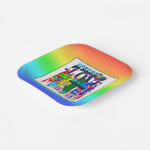 Verbreitung von Liebe nicht hassen | LGBTQI+ Pappteller (Gewinkelt)
