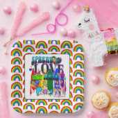 Verbreitung von Liebe nicht hassen | LGBTQI+ Pappteller (Party)