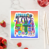 Verbreitung von Liebe nicht hassen | LGBTQI+ Serviette (Beispiel)