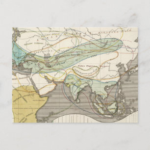 Verbreitung von Säugetieren, Europa Asien Postkarte