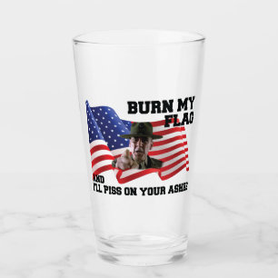 Verbrenne nicht meine Flagge Glas