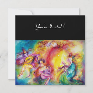 VERBRENNEN DES KARNEVALS, Mardi Gras Maskenball Einladung