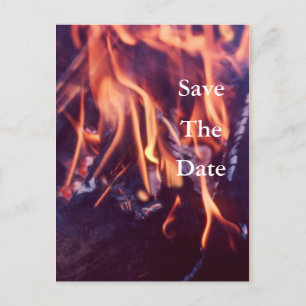 Verbrennung Ankündigungspostkarte