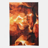 Verbrennung von Flammen am Brandort I Handtuch (Vertikal)
