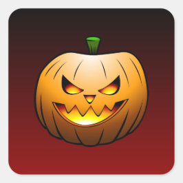 Verbrennung von Halloween-Kürbis auf Stickers