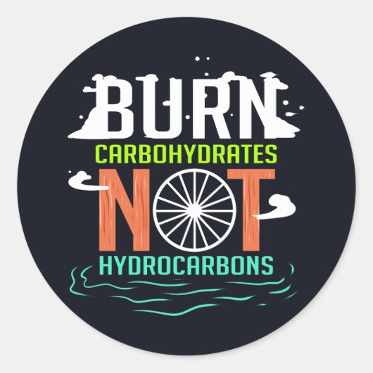 Verbrennung von Kohlenhydraten, nicht Kohlenwasser Runder Aufkleber (Vorderseite)