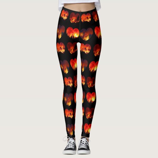 Verbrennung von Liebe-WaldbrändenLeggings Leggings (Vorderseite)