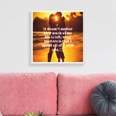 "Verbringe mein Leben mit dir" Romantisches Sonnen Leinwanddruck (Insitu (Wohnzimmer))