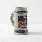 Verbringe nicht meine Flagge Bierglas (Vorderseite Links)