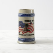 Verbringe nicht meine Flagge Bierglas (Mittel)