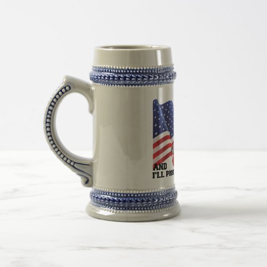 Verbringe nicht meine Flagge Bierglas (Links)