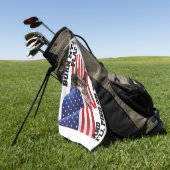 Verbringe nicht meine Flagge Golfhandtuch (Gras)