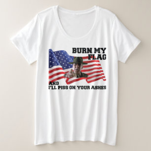 Verbringe nicht meine Flagge Große Größe T-Shirt