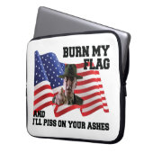 Verbringe nicht meine Flagge Laptopschutzhülle (Vorderseite Links)