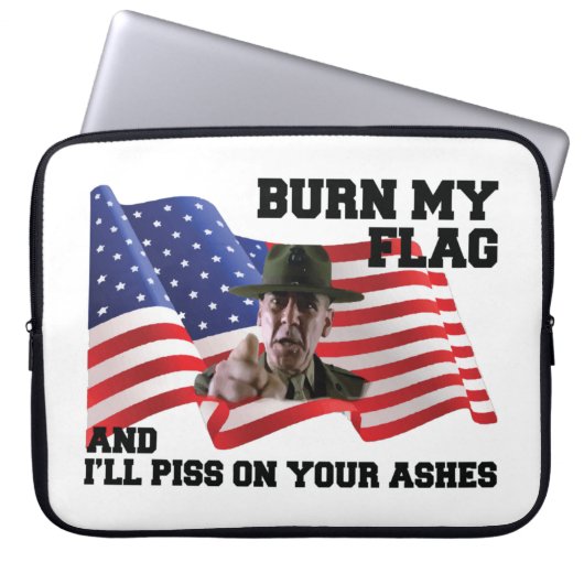 Verbringe nicht meine Flagge Laptopschutzhülle (Vorderseite)