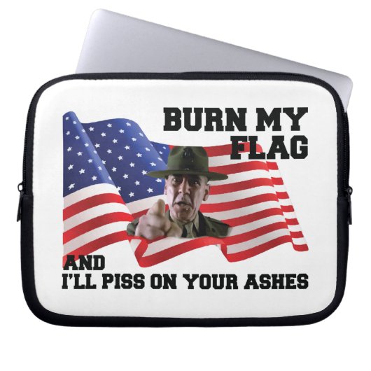 Verbringe nicht meine Flagge Laptopschutzhülle (Vorderseite)