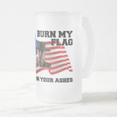 Verbringe nicht meine Flagge Mattglas Bierglas (VorderseiteRechts)