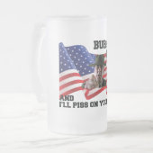 Verbringe nicht meine Flagge Mattglas Bierglas (Vorderseite Links)