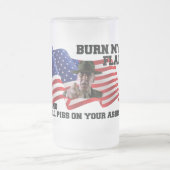 Verbringe nicht meine Flagge Mattglas Bierglas (Mittel)