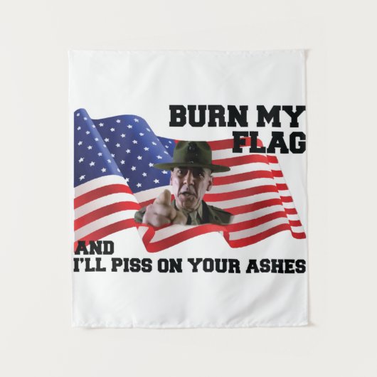 Verbringe nicht meine Flagge Wandteppich (Vorderseite)