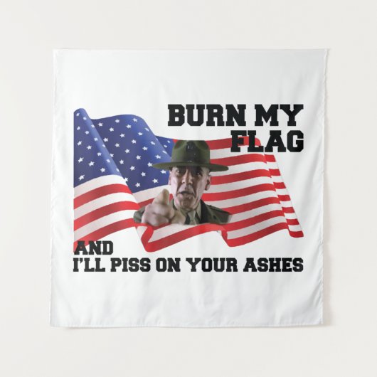 Verbringe nicht meine Flagge Wandteppich (Vorderseite)