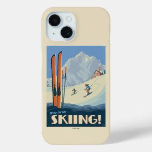 Verbringen Sie den Tag mit Vintage-Skiing Case-Mate iPhone Hülle