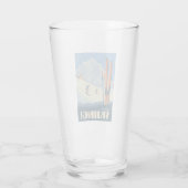 Verbringen Sie den Tag Ski Vintag Glas (Rückseite)