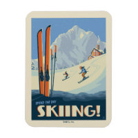 Verbringen Sie den Tag Ski Vintag