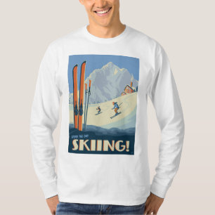 Verbringen Sie den Tag Ski Vintag T-Shirt