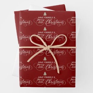 Verbringen Sie ein frohes Weihnachten Gemütlicher Geschenkpapier Set