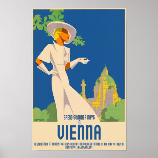 Verbringen Sie Sommertage im Wiener Vintage Poster (Vorne)