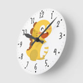 Verbringen Sie Zeit mit Dino! Runde Wanduhr (Winkel)