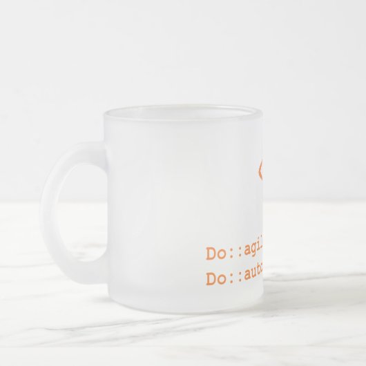 Verbum Froted Tasse (orange Logo) (Links)