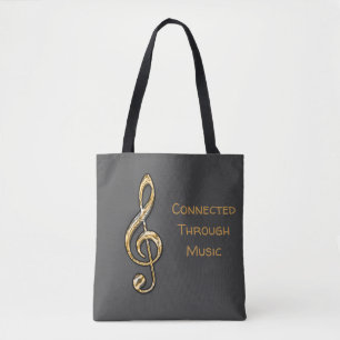 Verbunden durch die Musik Goldschlüssel Tasche