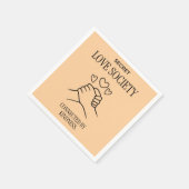 Verbunden durch Freundlichkeit Moderne Papiertüche Serviette (Ecke)
