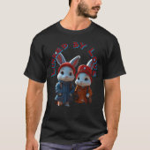 Verbunden durch Liebe - Adorable Bunny Pair Design T-Shirt (Vorderseite)