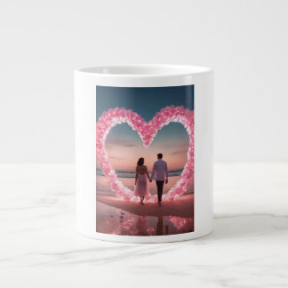 Verbunden durch Liebe, angetrieben durch Kaffee." Jumbo-Tasse