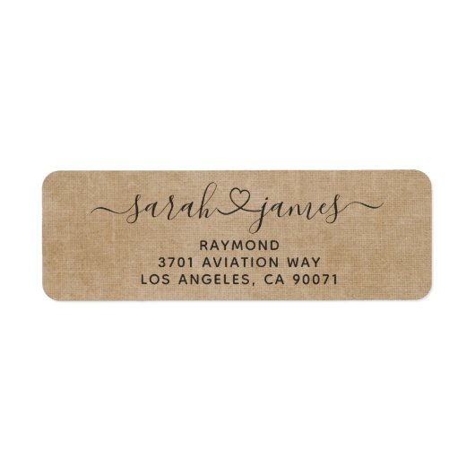 Verbunden durch Liebe Hochzeit Rücksendeadresse (Vorne)